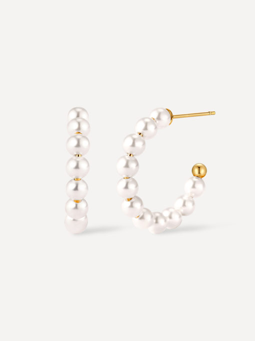 CLASSIC PEARLS Ohrringe Small Gold ICRUSH Gold/Silver