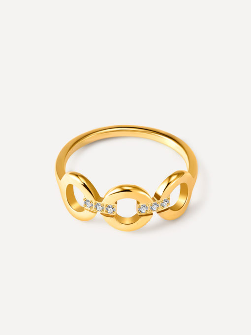 Vibrant Heart Ring Silber ICRUSH Gold/Silver/Rosegold