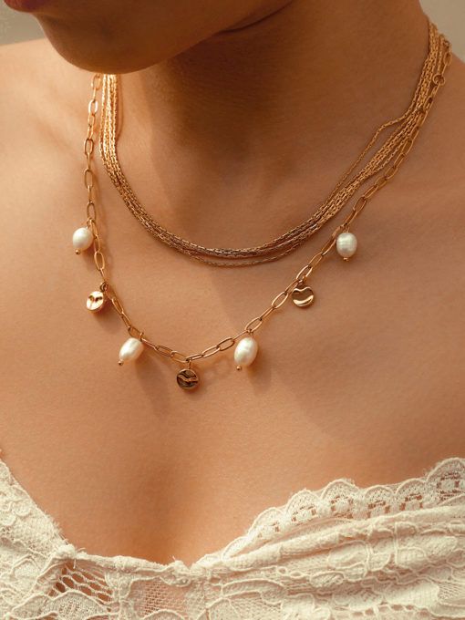 Grace Pearls Kette Gold ICRUSH Gold/Silver/Rosegold