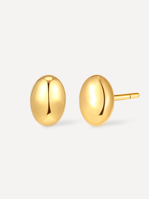 Simple Oval Ohrringe Gold ICRUSH Gold/Silver/Rosegold