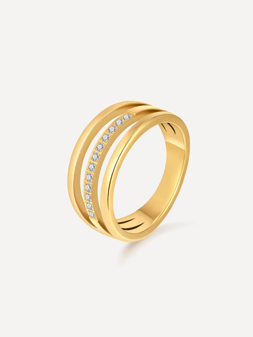 Logical Ring Gold ICRUSH Gold/Silver