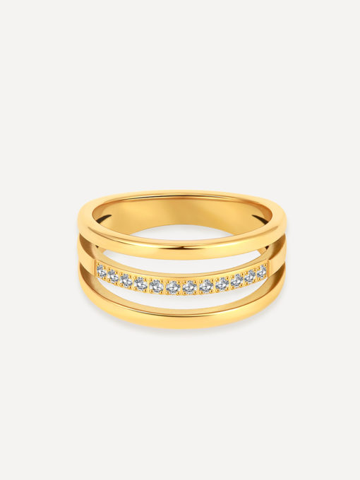 Logical Ring Gold ICRUSH Gold/Silver