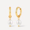 Modern Pearl Small Ohrringe Silber ICRUSH Gold/Silver