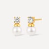 Shine with Pearl Ohrringe Silber ICRUSH Gold/Silver