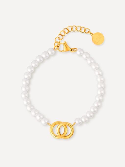 Infinite Love Pearl ARMBAND Gold ICRUSH Gold/Silver