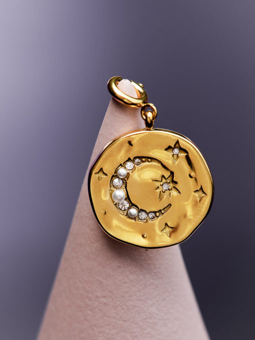 Moon Phase Gleaming Charm Gold ICRUSH Gold/Silver