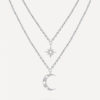 Moon Phase N Star Double Layer Kette Silber ICRUSH Gold/Silver