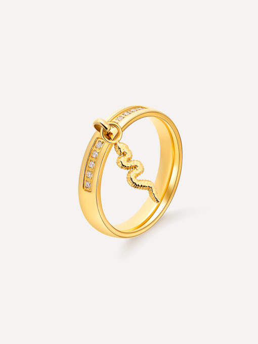 Modern Snake Ring Silber ICRUSH Gold/Silver