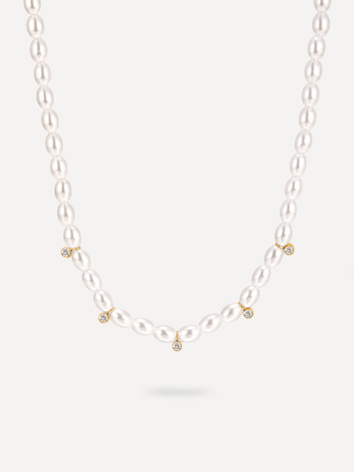 Profusion Pearls Kette Silber ICRUSH Gold/Silver