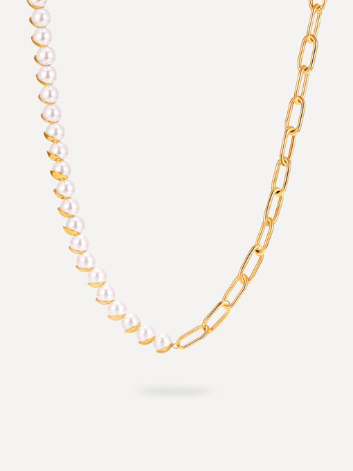 Dreamer Asymmetrical Pearl Kette Gold ICRUSH Gold/Silver