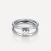 Sea and Sky Double Circular Ring Silber ICRUSH Gold/Silver
