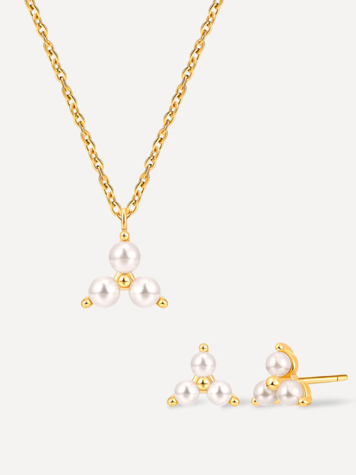 Eternal Pearl Set Gold ICRUSH Gold/Silver