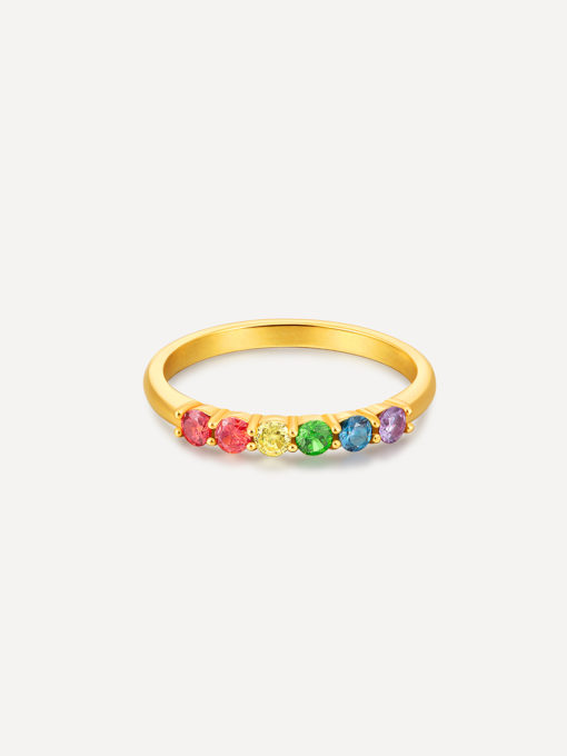 Brilliant Rainbow Ring Silber ICRUSH Gold/Silver