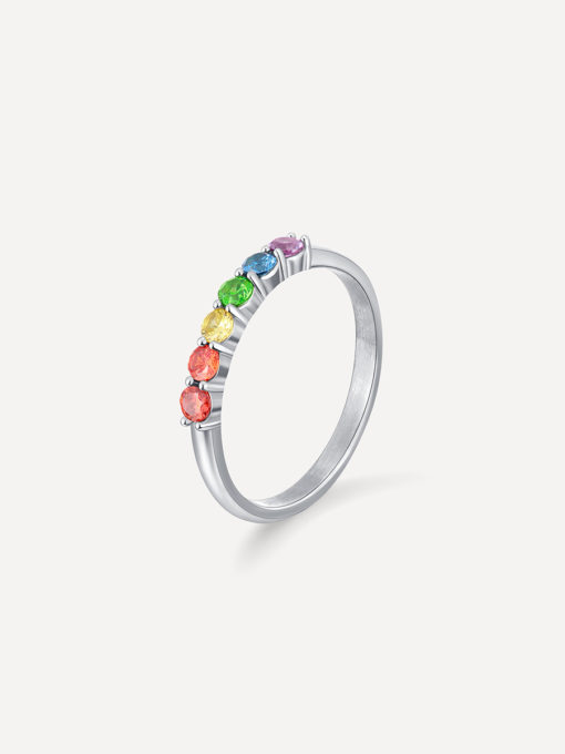 Brilliant Rainbow Ring Silber ICRUSH Gold/Silver