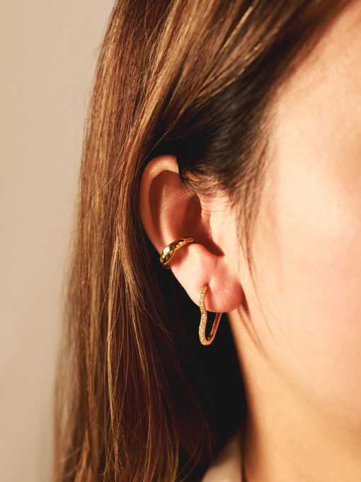 Ripple Fragment Earcuff Gold ICRUSH Gold/Silver