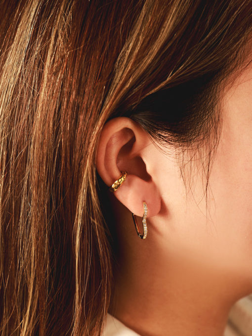 Ripple Fragment Earcuff Gold ICRUSH Gold/Silver