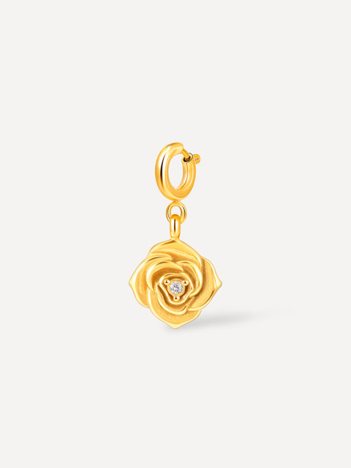 Rose Blooming Grace Charm Gold ICRUSH Gold/Silver