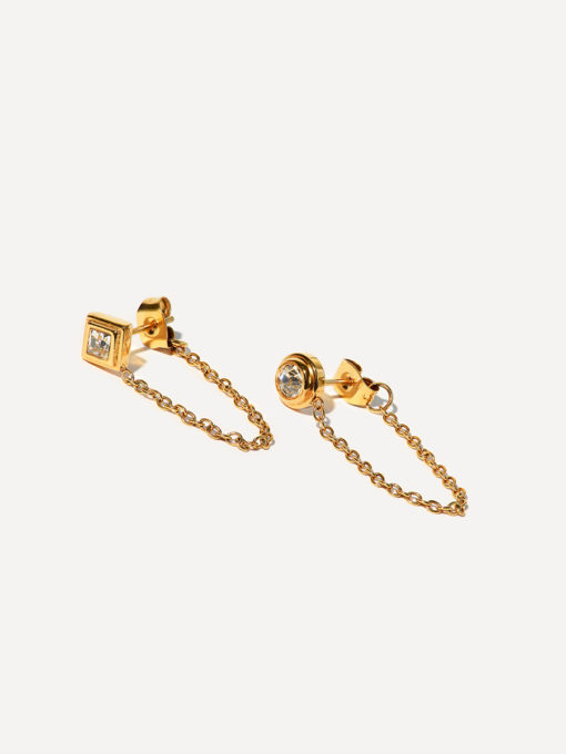 Geometric Duo Ohrringe Gold ICRUSH Gold/Silver