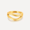 Chic Wave Ring Gold ICRUSH Gold/Silver