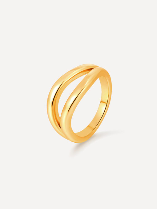 Chic Wave Ring Gold ICRUSH Gold/Silver