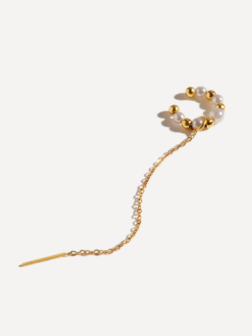 Pearl Stream Earcuff Gold ICRUSH Gold/Silver