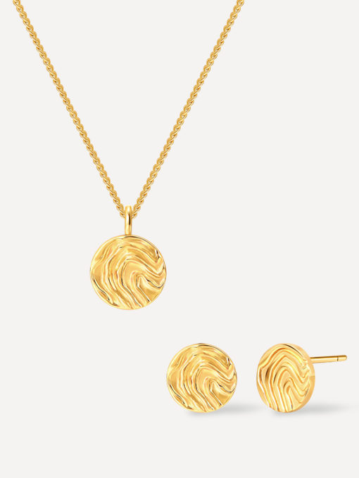 Heart Ripples Set Gold ICRUSH Gold/Silver