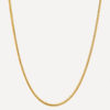 Round Sleek Long Kette Silber ICRUSH Gold/Silver