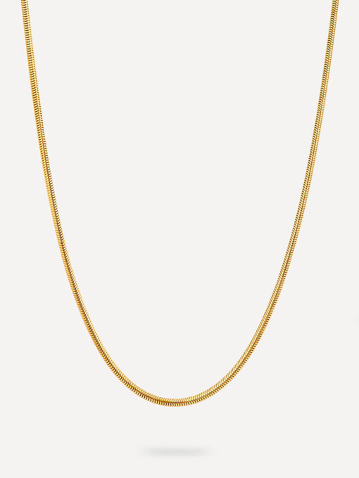 Round Sleek Long Kette Silber ICRUSH Gold/Silver