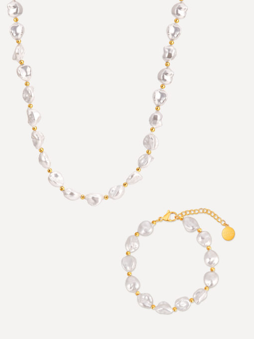 Enchanting Pearl Set Silber ICRUSH Gold/Silver