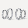 Smooth &amp; Glossy Hoops Ohrringe Set Silber ICRUSH Gold/Silver