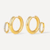 Shine And Glossy Hoops Set Gold ICRUSH Gold/Silver