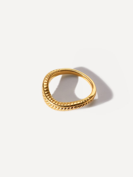 Wavy Scales Ring Gold ICRUSH Gold/Silver