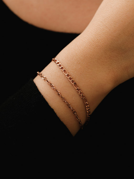 Never-go-wrong ARMBAND Rosegold ICRUSH Gold/Silver