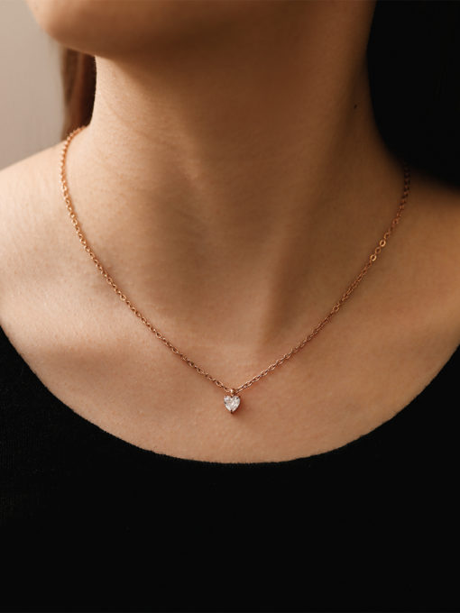 Shine Heart Kette Rosegold ICRUSH Gold/Silver