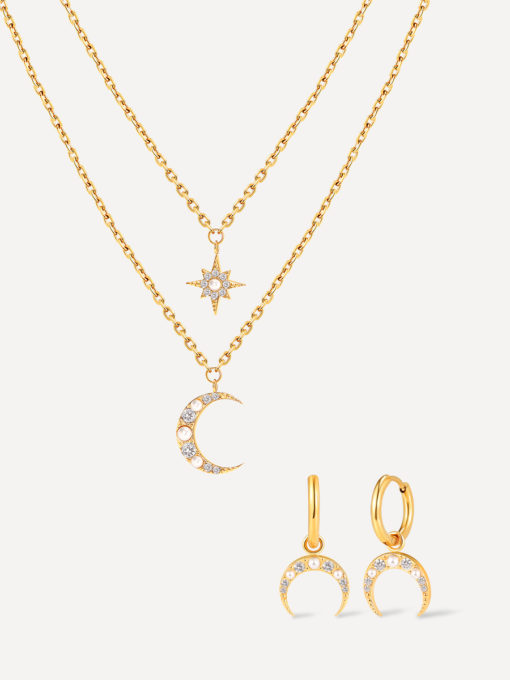 Moonlit Grace Set Gold ICRUSH Gold/Silver