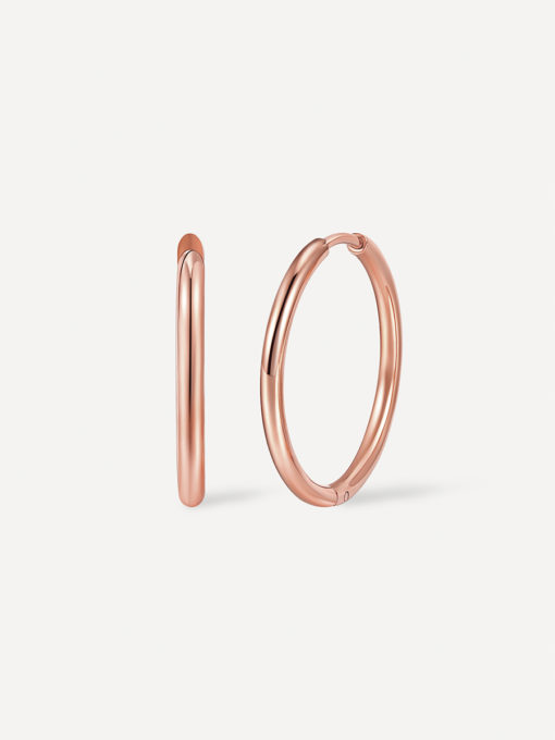 GLOSSY HOOPS Small Ohrringe Rosegold ICRUSH Gold/Silver