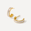 Cubic Crescent Ohrringe Gold ICRUSH Gold/Silver