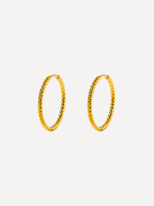 23mm Modern Twist Medium Ohrringe Gold ICRUSH Gold/Silver