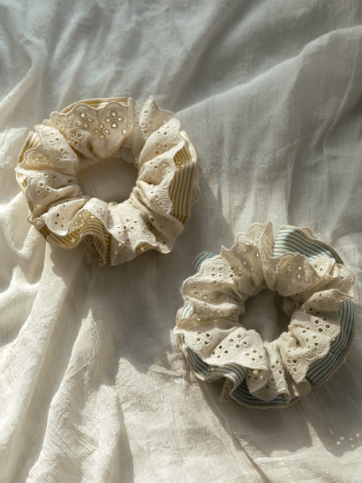 Floral Scrunchie ICRUSH Gold/Silver