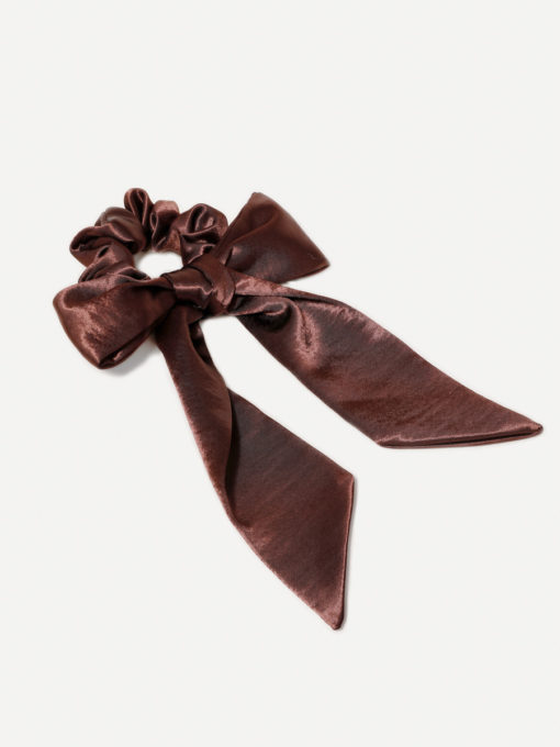 Graceful Bow Scrunchie ICRUSH Gold/Silver