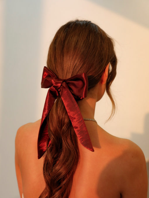 Graceful Bow Scrunchie ICRUSH Gold/Silver