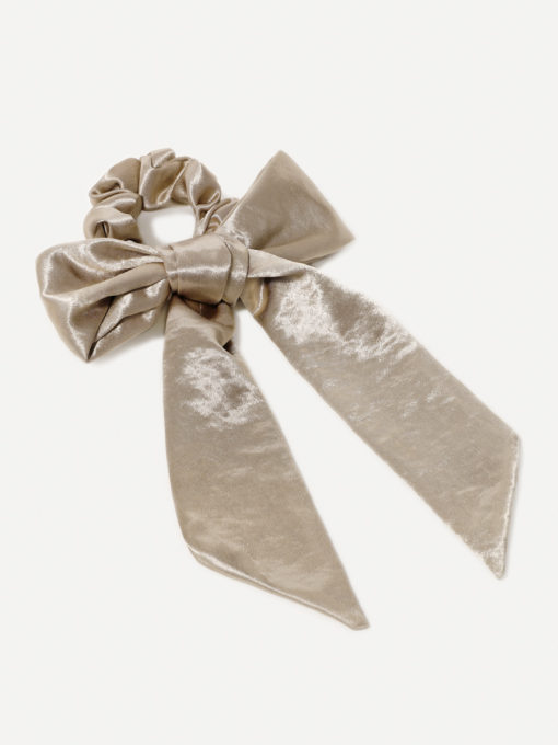 Graceful Bow Scrunchie ICRUSH Gold/Silver