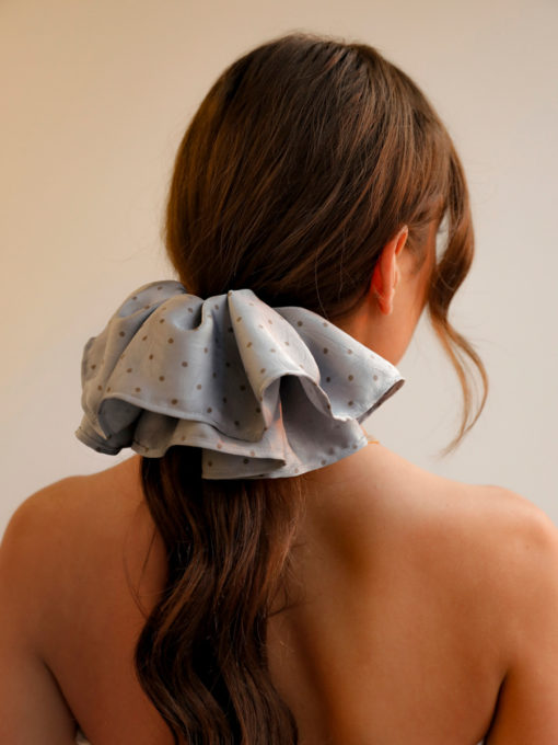 Elegant Polka Scrunchie ICRUSH Gold/Silver