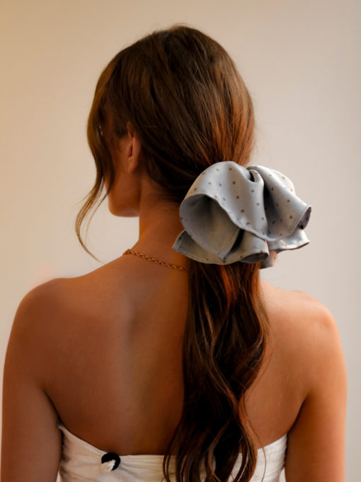 Elegant Polka Scrunchie ICRUSH Gold/Silver