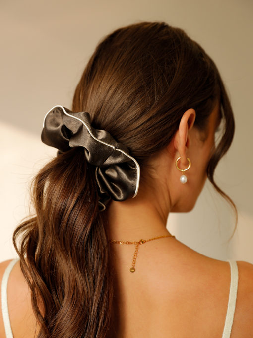 Olive Charm Scrunchie ICRUSH Gold/Silver