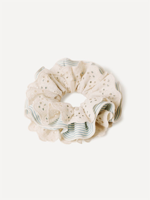 Floral Scrunchie ICRUSH Gold/Silver