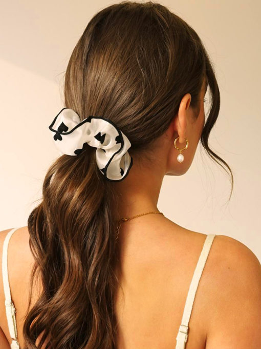 Romantic Heart Scrunchie ICRUSH Gold/Silver