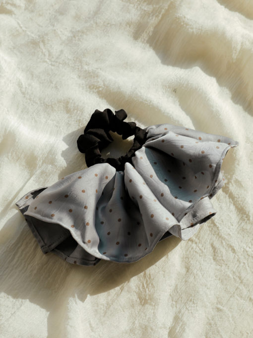 Elegant Polka Scrunchie ICRUSH Gold/Silver