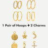 Classic Hoops & Charms Bundle Gold ICRUSH Gold/Silver