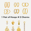 Classic Hoops & Charms Bundle Gold ICRUSH Gold/Silver